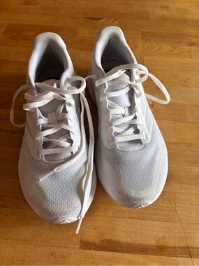 Adidas Cloudfoam Ortholite All-White Running Shoes